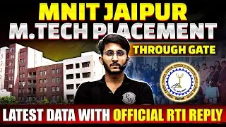 MNIT Jaipur M.Tech Placement Through GATE | Latest Data With Official RTI Reply