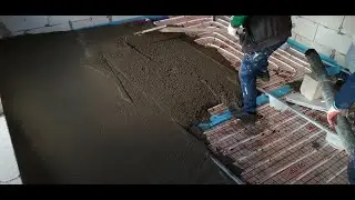 Заливка стяжки теплого пола