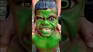HULK Boy Scary transformation with funny friend 
