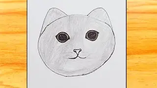 Pencil sketch of Cat || how to draw cute Cat || Billi ki drawing