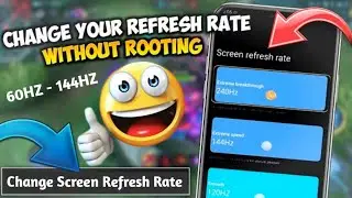 😯How To Change Android Screen Refresh Rate 🥰 | No Root Need 60HZ - 144HZ  | 100 % Safely Working