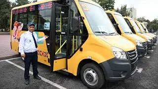 Новые школьные автобусы в Кыргызстане