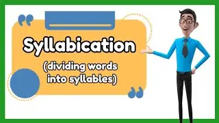 Syllabication / Dividing Words into Syllables (with Activity)