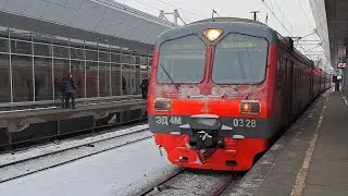 Электропоезд Эд4м 0328 На Платформе Курский Вокзал // 28 Января 2024