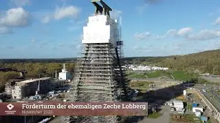 Der Förderturm der ehemaligen Zeche Lohberg November 2022