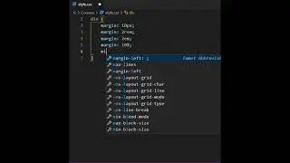 Margin abbreviation with emmet 