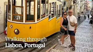 🚋 Walking through Lisbon, Portugal | Visiting the Santa Justa Lift & Seeing the famous yellow trams