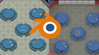 Blender 2.8 Animation Timelapse Among Us map (Cafeteria).