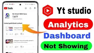 yt studio analytics  Dashboard not showing | yt studio me channel analytics Dashboard problem