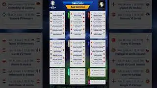 Euro Cup⚽ 2024 Germany 🏆Schedule