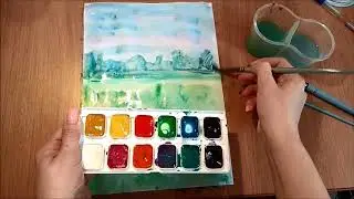 Мастер-класс "Весеннее дерево" в технике кляксография