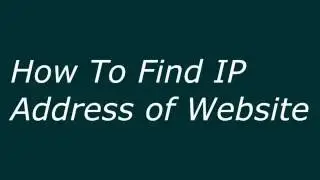 Find IP Address Of Any website in jst 5 sec.