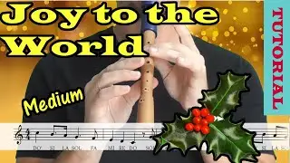 Joy to the World (G. F. Händel) - Tutorial flauta con partitura | Karaoke instrumental