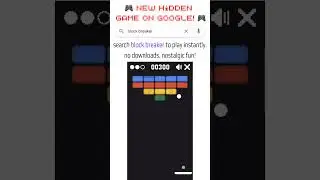 Hidden new game on Google: just search block breaker to play!