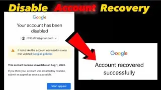 How to Appeal and Recover Disabled Gmail Account | Google Account Disabled How  to Enable