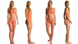 Orange bikini and swimsuit