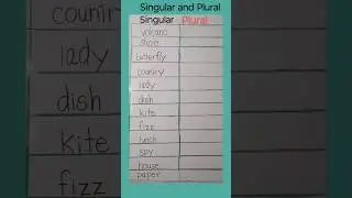 Singular and Plural #shorts
