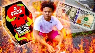 I PAID A RANDOM STRANGER TO EAT WORLDS HOTTEST CHIP AND THIS HAPPENED😱(GONE WRONG)