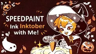 SPEEDPAINT | Ink Inktober with Me 🎃