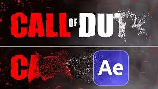After Effects Tutorial: Particles Logo & Text Animation (call of duty)