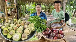 " Avocado fruit " Harvest avocado and cooking with country style - Chef Seyhak