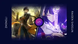 zhongli vs RAIDEN SHOGUN boss fight - GENSHIN IMPACT