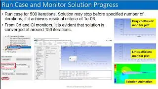 Ansys Fluent Tutorial ||| Solution animation, solution running, and judging solution convergence