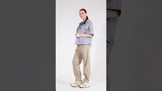 Брюки-бананы женские LO бежевые Артикул:1824100907