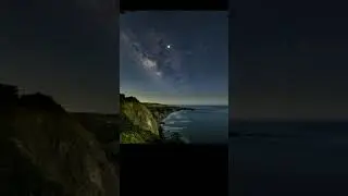 Milky Way from Ragged Point CA #shorts