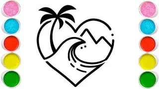 How to draw heart easy step by step for beginners | Heart drawing and coloring tutorials