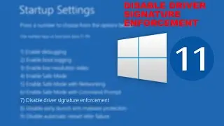 How to Disable Driver Signature Enforcement on Windows 11 (1 Minute)