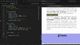 3. Create a Beautiful Portfolio Website Using HTML & CSS!  Skill Section #html5 #css