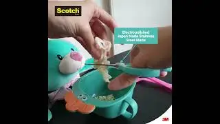 3M Scotch Portable Anti-Bacterial Food Scissors For Baby Food With Safety Cover And Lock