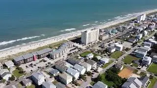 Traffic on the Ocean (Kure Beach) from the Sky