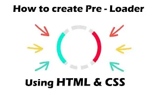 Page Pre Loader | How to Create Pre Loader | 
