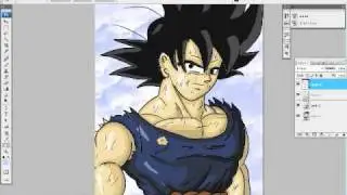 drawing goku photoshop