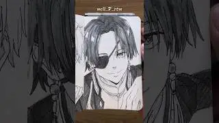 [ASMR] Drawing Hayato 👁️ - Wind Breaker #satisfying #shorts #asmr
