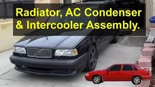 Radiator, AC condenser, intercooler assembly on the Volvo 850, S70, V70, etc. - VOTD