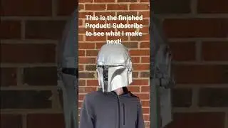 Finished product of repainting my CARDBOARD Mandalorian helmet! #diy #asmr #mandalorain