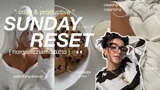 SUNDAY RESET ROUTINE 🧺 🧖‍♀️ cleaning & oranizing, everything shower, cookies, self care & more!