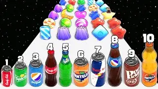 Merge Soda Drink - Level Up Soda Max Level Gameplay