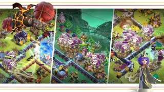 TH16 Queen Charge Lavaloon Attacks (Clash of Clans)