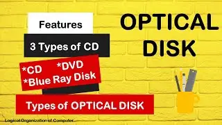 Optical Disk | TYPES | Features of CD |  Features of DVD | Features of Blue Ray Disk | Types of CD