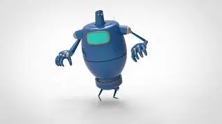 Blue Robot sneak animation (fixed)