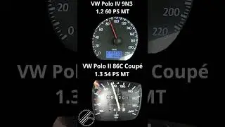 VW Polo II Coupé 86C 1.3 54 PS vs VW Polo IV 9N3 1.2 60 PS 0-100 kmh Acceleration Comparison