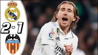 Real Madrid vs Valencia 2-1- All Goals & Highlights - 2023