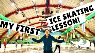 FIRST ICE SKATING LESSON! LittleLifeGuru