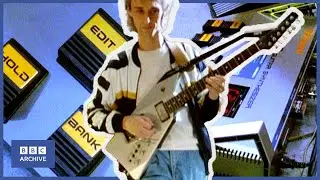 1985: MARK WOOD on the Roland GR-700 GUITAR SYNTH | Micro Live | Classic BBC Music | BBC Archive