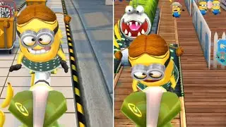On the Fly! Girl Minion Gru's Rocket Gameplay at Prison and Super Silly Fun Land | Minion Rush