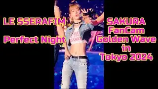 【4K 60fps】 241013 'Perfect Night'  LE SSERAFIM SAKURA FanCam Golden Wave in Tokyo